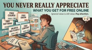 You Never Really Appreciate What You Get For Free Online
